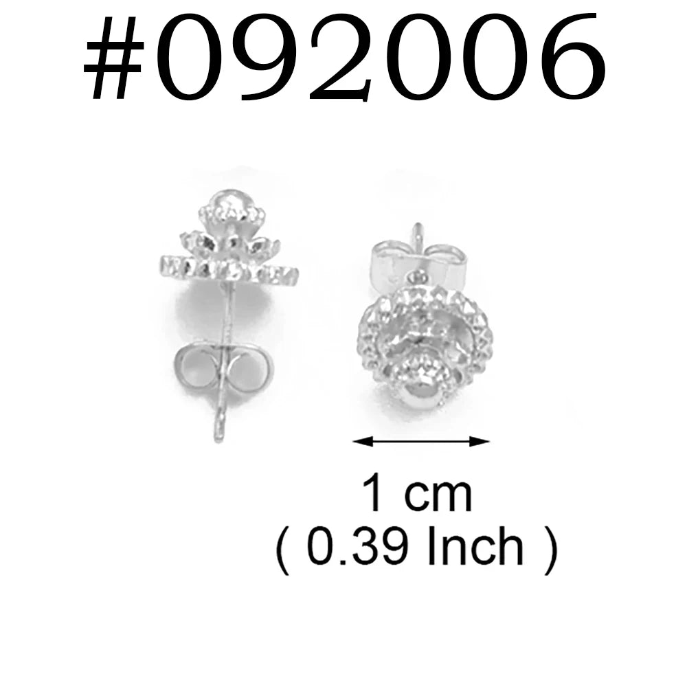 Ethiopian Small Round & Cross Stud Earrings Women  Eritrean Jewelry African Little Ear Studs With Rhinestone