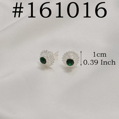 Ethiopian Small Round & Cross Stud Earrings Women  Eritrean Jewelry African Little Ear Studs With Rhinestone
