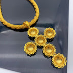 Ethiopian Cross Pendant Twisted Chain for Women Man African Wedding Party Gold Plated Dubai Eritrea Jewelry Cross Gift