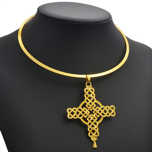 Ethiopian Cross Pendant Necklaces African Jewelry Eritrean Habesha Wedding