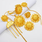 Ethiopian Jewelry sets Necklace Earrings Ring Hairpin Forehead Chain Bracelet Eritrean African Ethnic Bridal Item