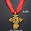 Ethiopian Big Cross Pendant DIY Rope Chain for Women ,African Wedding party Item Eritrean Jewelry Habesha