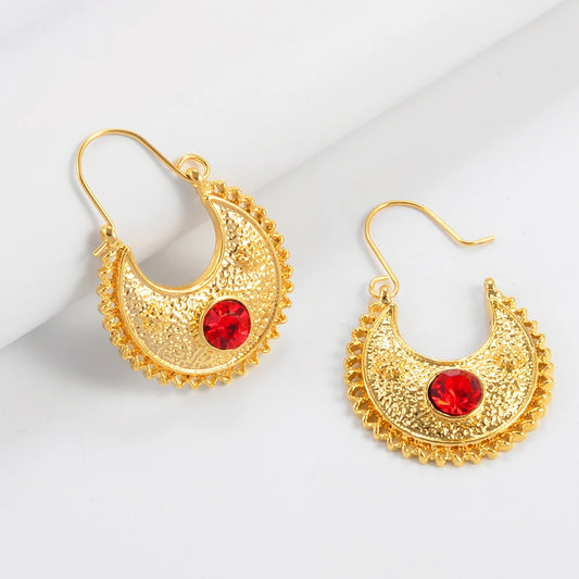 3.1CM Eritrea Earrings for Women  Ethiopian Jewelry African Traditional Design Ornaments