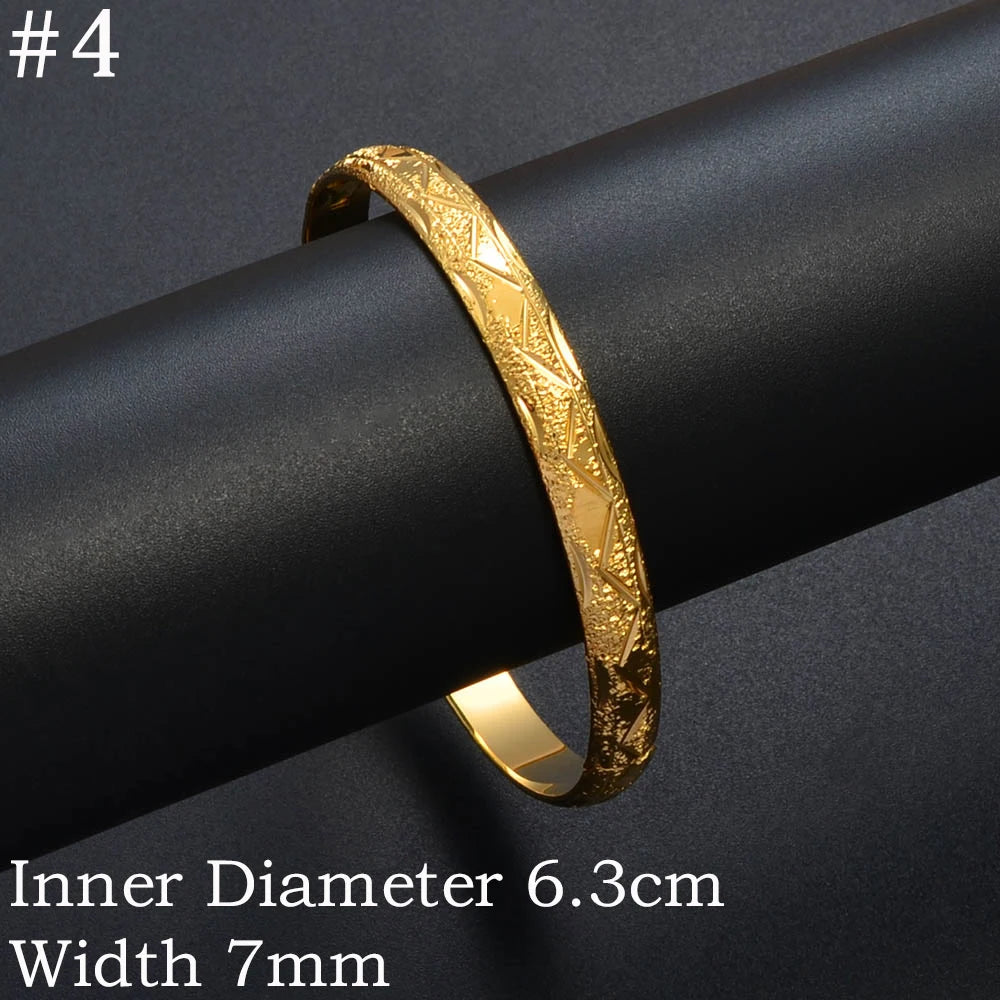 Bangle Jewelry Gold Plated Ethiopian Bracelet Openable for Women African Wedding