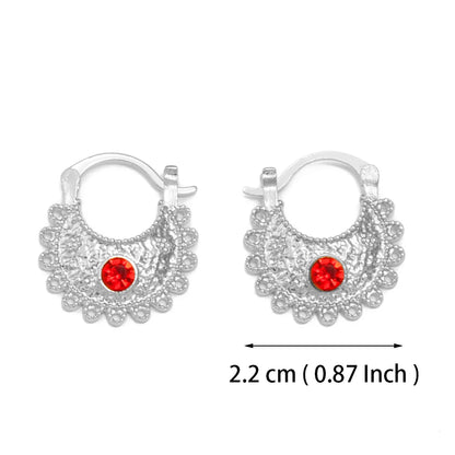 Small Stud Earrings With Rhinestone Ethiopian Eritrean African Jewelry Women