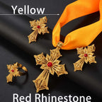 Silver/Gold Color Ethiopian Cross Jewelry sets Necklaces Earrings Rings African Eritrean Habesha Accessories