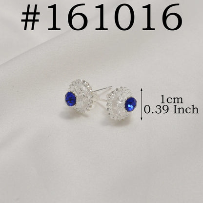 Ethiopian Small Round & Cross Stud Earrings Women  Eritrean Jewelry African Little Ear Studs With Rhinestone