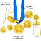 Ethiopian Jewelry sets Necklace Earrings Ring Hairpin Forehead Chain Bracelet Eritrean African Ethnic Bridal