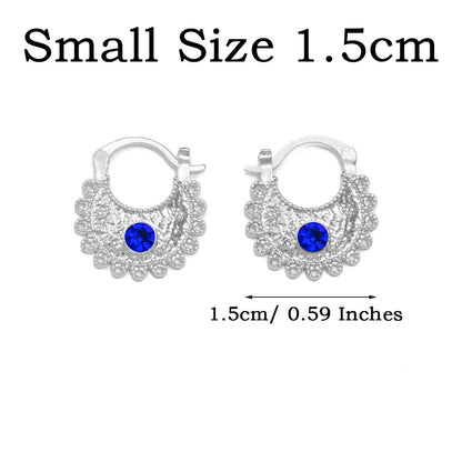 Small Stud Earrings With Rhinestone Ethiopian Eritrean African Jewelry Women