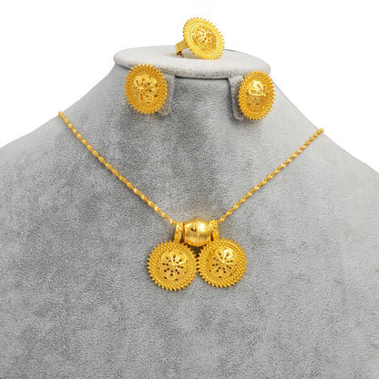 Ethiopian Necklaces Earrings Ring Eritrea African Traditional Wedding Accessories Jewelry Habesha