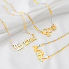 Ethiopian Eritrean Pendant Necklaces For Women  Gold Color African Jewelry God Chains