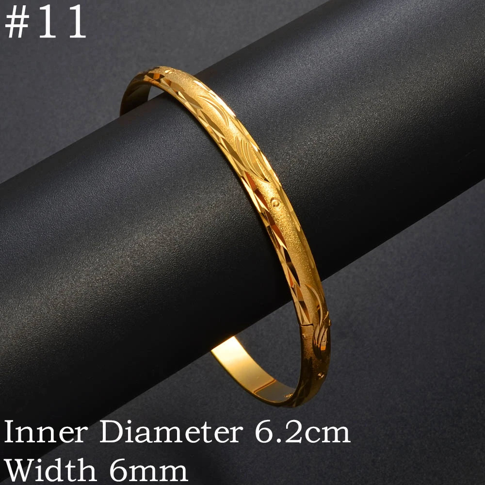 Bangle Jewelry Gold Plated Ethiopian Bracelet Openable for Women African Wedding