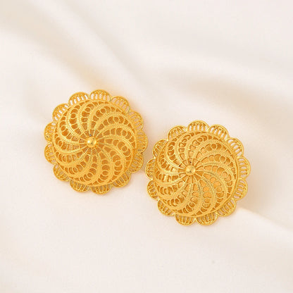 Gold Plated Fashion Ethiopian Big Size Earrings/Pendant/Ring Jewelry Sets Gold Plate Africa Bride Wedding Eritrea Set Gift