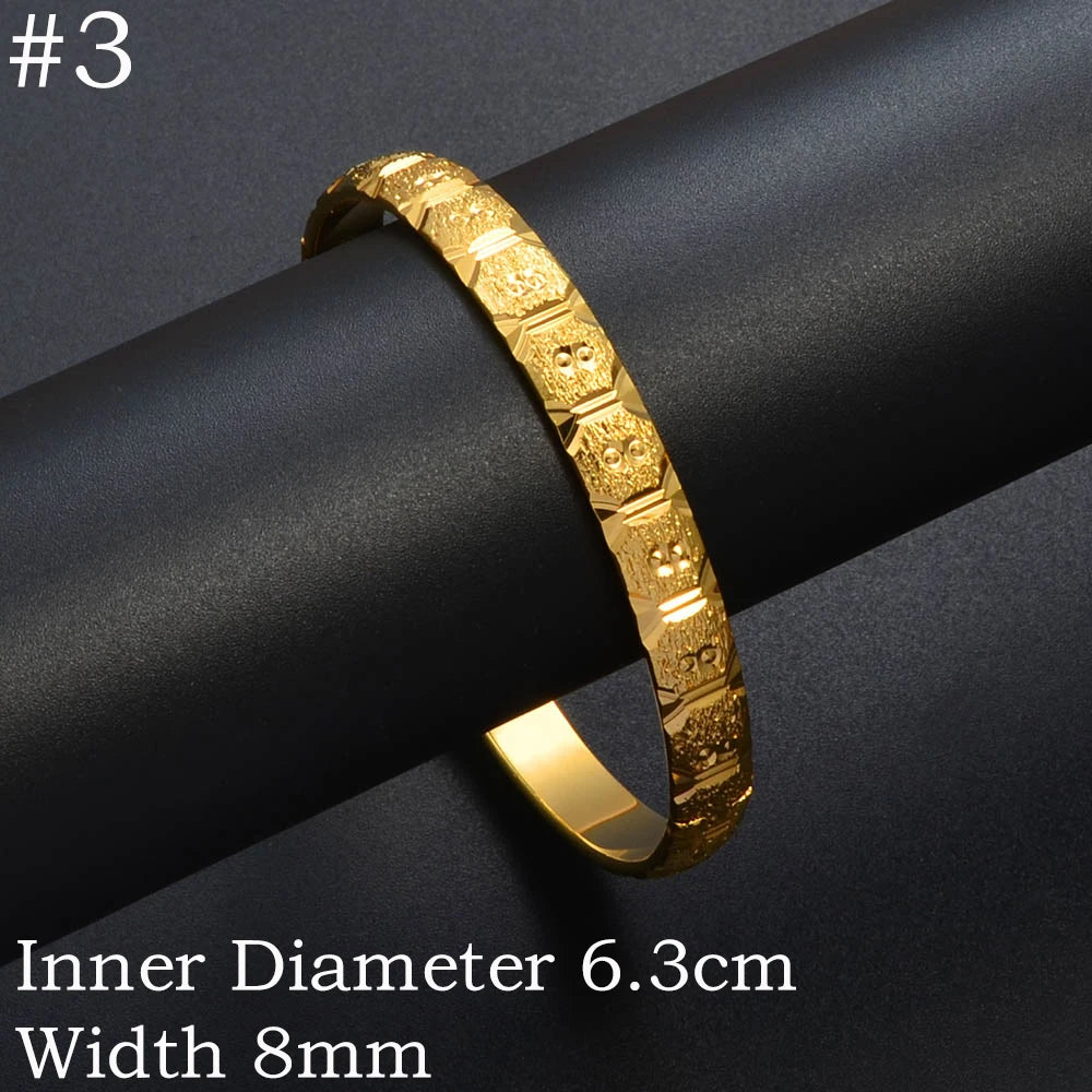Bangle Jewelry Gold Plated Ethiopian Bracelet Openable for Women African Wedding