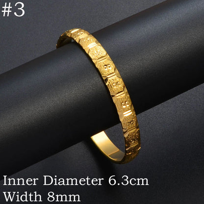 Bangle Jewelry Gold Plated Ethiopian Bracelet Openable for Women African Wedding