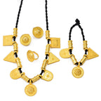 NEW Ethiopian Ethnic Jewelry Sets Rope Necklaces Bracelet Earrings Rings African Eritrean Habesha Wedding Gifts