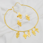 Ethiopian Eritrea Ethnic Jewelry Sets With Cross Chokers Earrings Rings for Women  Africa Wedding Party Gifts