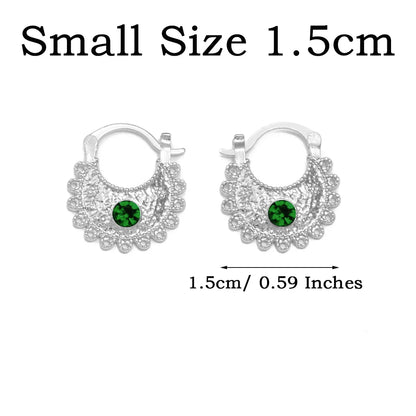 Small Stud Earrings With Rhinestone Ethiopian Eritrean African Jewelry Women
