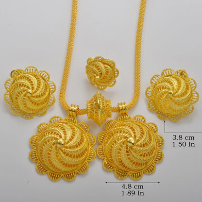 Ethiopian Jewelry Sets Necklace Earrings Ring African Traditional Bridal Set Habesha Eritrea Wedding Sudan
