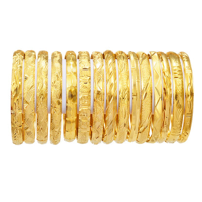 Bangle Jewelry Gold Plated Ethiopian Bracelet Openable for Women African Wedding