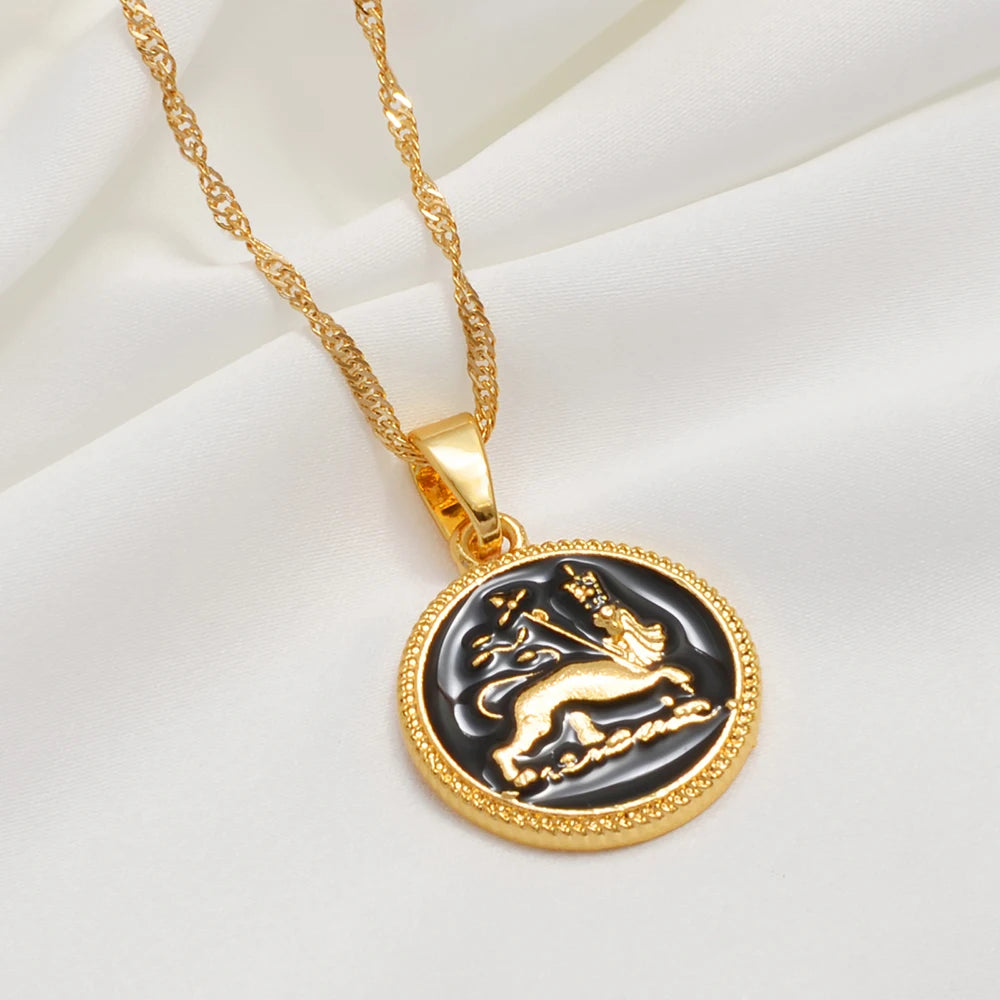 2CM Ethiopian Lion Pendant Necklace for Women  The Lion of Judah Ethnic African Jewelry