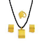 Ethiopian Jewelry sets Pendant Black Rope Earrings Rings African Eritrean Habesha Wedding Accessories