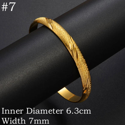 Bangle Jewelry Gold Plated Ethiopian Bracelet Openable for Women African Wedding