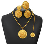 Ethiopian Round Jewelry Sets Ethnic Wedding Women Eritrean Habesha African Birthday Party Accessories